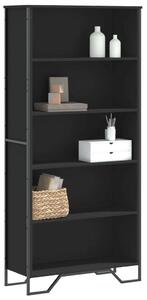 VidaXL fekete szerelt fa könyvszekrény 80 x 31 x 169 cm