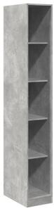 VidaXL Keskeny Ruhásszekrény - 5 Polc - Beton Szürke - 30x50x200 cm