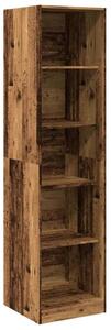 Vidaxl Antik Fa Ruhaszekrény - 5 Polcos - 50x50x200 cm