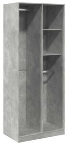 VidaXL Ruhásszekrény - Beton Szürke - 80x50x200 cm