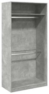 VidaXL Ruhaszekrény - Betonszürke - 100x50x200 cm