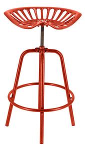 Állítható magasságú öntöttvas traktor szék, piros