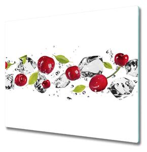 Üveg vágódeszka Cseresznye és víz