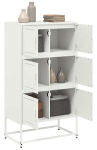VidaXL Fehér Acél Tálalószekrény - 6 Rekeszes - 68,5x38,5x123,5 cm