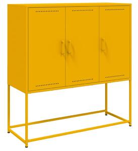 VidaXL mustársárga acél magasszekrény 100,5 x 39 x 107 cm