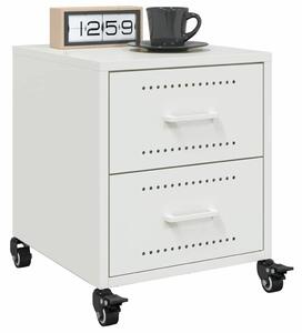 VidaXL Acél Éjjeliszekrény - 2 db - Fehér - 36x39x43,5 cm