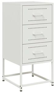 VidaXL Acél Éjjeliszekrény 2 db - 3 Fiókos - Fehér - 36x39x78 cm