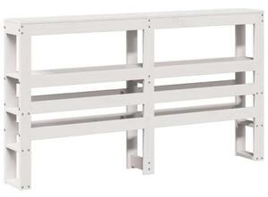 VidaXL Fehér Fenyőfa Fejtámla Polcokkal - 120 cm