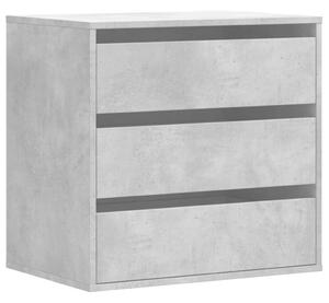 VidaXL Sarokszekrény - 3 Fiókos - Beton Szürke - 60x41x58 cm