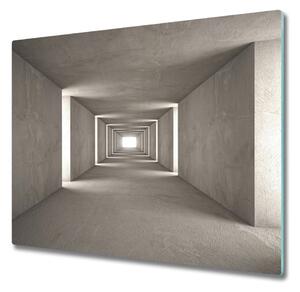 Üveg vágódeszka A beton alagút 60x52 cm