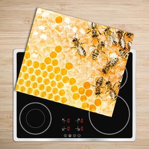 Üveg vágódeszka dolgozó méhek