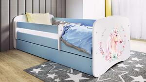 Babydreams kék lóágy fiókkal, matrac nélkül 160/80