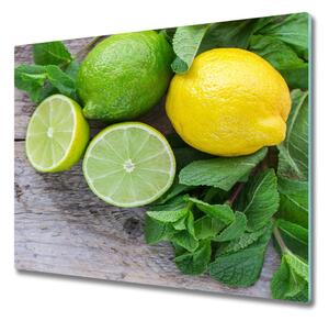 Üveg vágódeszka Lime és citrom