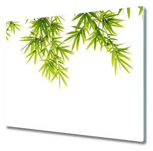 Üveg vágódeszka bambusz levelek 60x52 cm