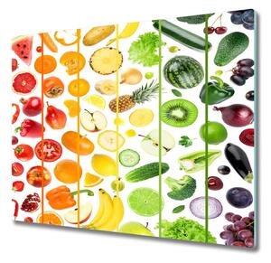 Üveg vágódeszka Gyümölcsök és zöldségek