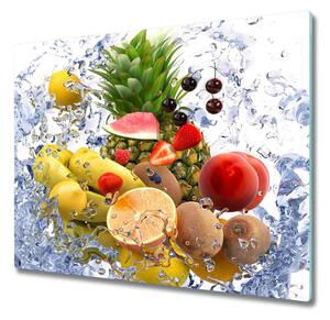 Üveg vágódeszka Gyümölcs és víz