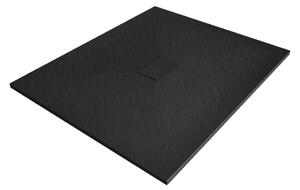 Mexen Hugo kőhatású zuhanytálca 100 x 110 cm + szifon - fekete (42701011)
