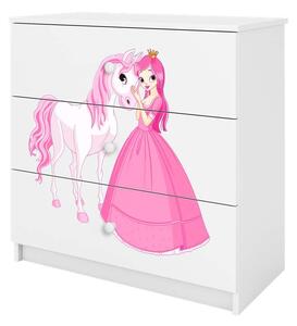 Babydreams fehér hercegnő lovas komód