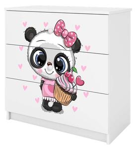 Babydreams fehér panda komód