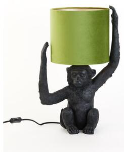 Zöld-fekete asztali lámpa (magasság 51 cm) Monkey – Light & Living