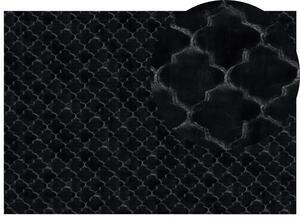 Fekete műnyúlszőrme szőnyeg 160 x 230 cm GHARO