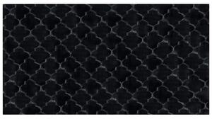 Fekete műnyúlszőrme szőnyeg 80 x 150 cm GHARO