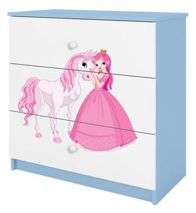 Babydreams kék hercegnős lovas komód