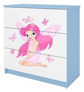 Babydreams kék tündéri komód pillangókkal