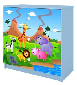 Babydreams kék szafari komód