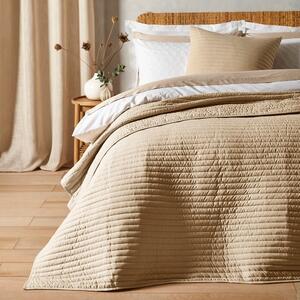 Bézs steppelt ágytakaró franciaágyra 220x230 cm – Bianca
