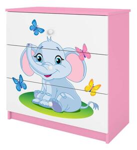 Babydreams rózsaszín elefánt komód