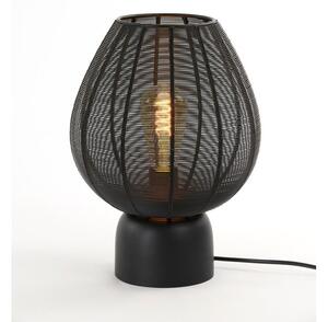 Fekete asztali lámpa (magasság 34 cm) Suneko – Light & Living