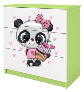 Babydreams zöld panda komód