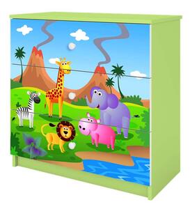 Babydreams komód, zöld szafari