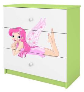 Babydreams zöld tündéri komód szárnyakkal