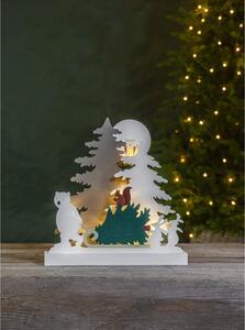 Fehér fénydekoráció karácsonyi mintával Forest Friends – Star Trading