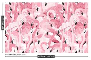 Fotótapéta rózsaszín flamingók 104x70