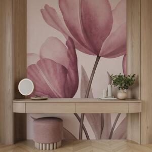 Fotótapéta Elegáns tulipánok lágy pasztell árnyalatokban, Virágos fotótapéta, Népszerű fotótapéta, t00762v2 - Tapeko.hu