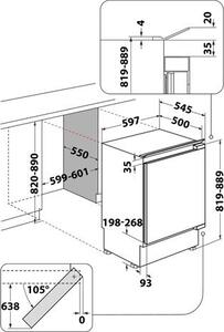 Whirlpool WBUF011 Beépíthető Hűtő - 108L