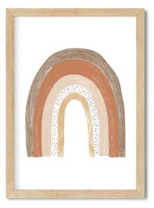 Falikép gyerekszobába - Bézs szivárvány A4 (21x30 cm)