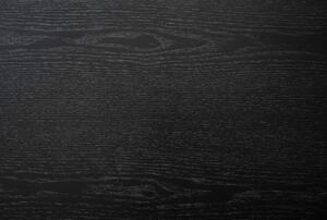 Fekete dohányzóasztal kőrisfa dekoros asztallappal 180x50 cm Colton - Rowico