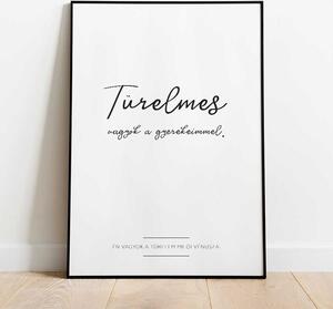 Motivációs poszter: Türelmes vagyok a gyerekeimmel. A5 (15x21 cm)