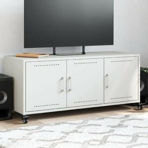 VidaXL TV-szekrény - Acél - Fehér - 100,5x39x43,5cm