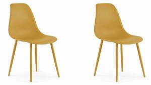 Szett 2 db műanyag OSAKA székből, mustársárga