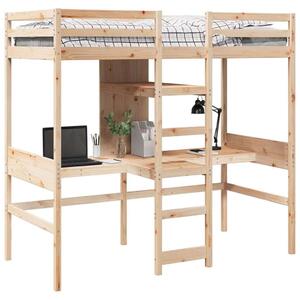 VidaXL tömör fenyő galériaágy-keret matrac nélkül 75 x 190 cm