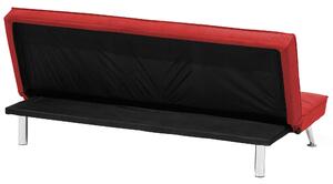 Piros kárpitozott kanapéágy HASLE