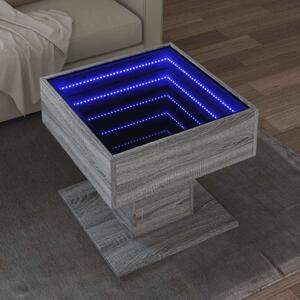 LED-es Dohányzóasztal - Tükörlap - 50x50 cm
