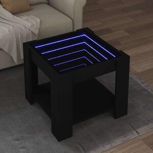 VidaXL LED Dohányzóasztal - Fekete - 53x53x45 cm