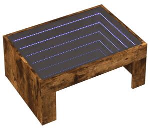 VidaXL LED Dohányzóasztal - Tükörlap - 70x50x30 cm