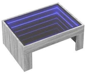 VidaXL LED Dohányzóasztal - Végtelen Tükör - 70x50x30 cm